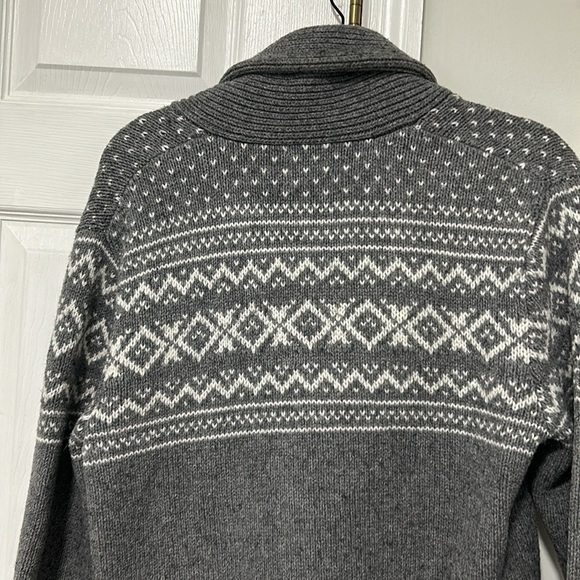 Old Navy men’s gray and white shawl collar cardigan size L - Picture 2 of 7